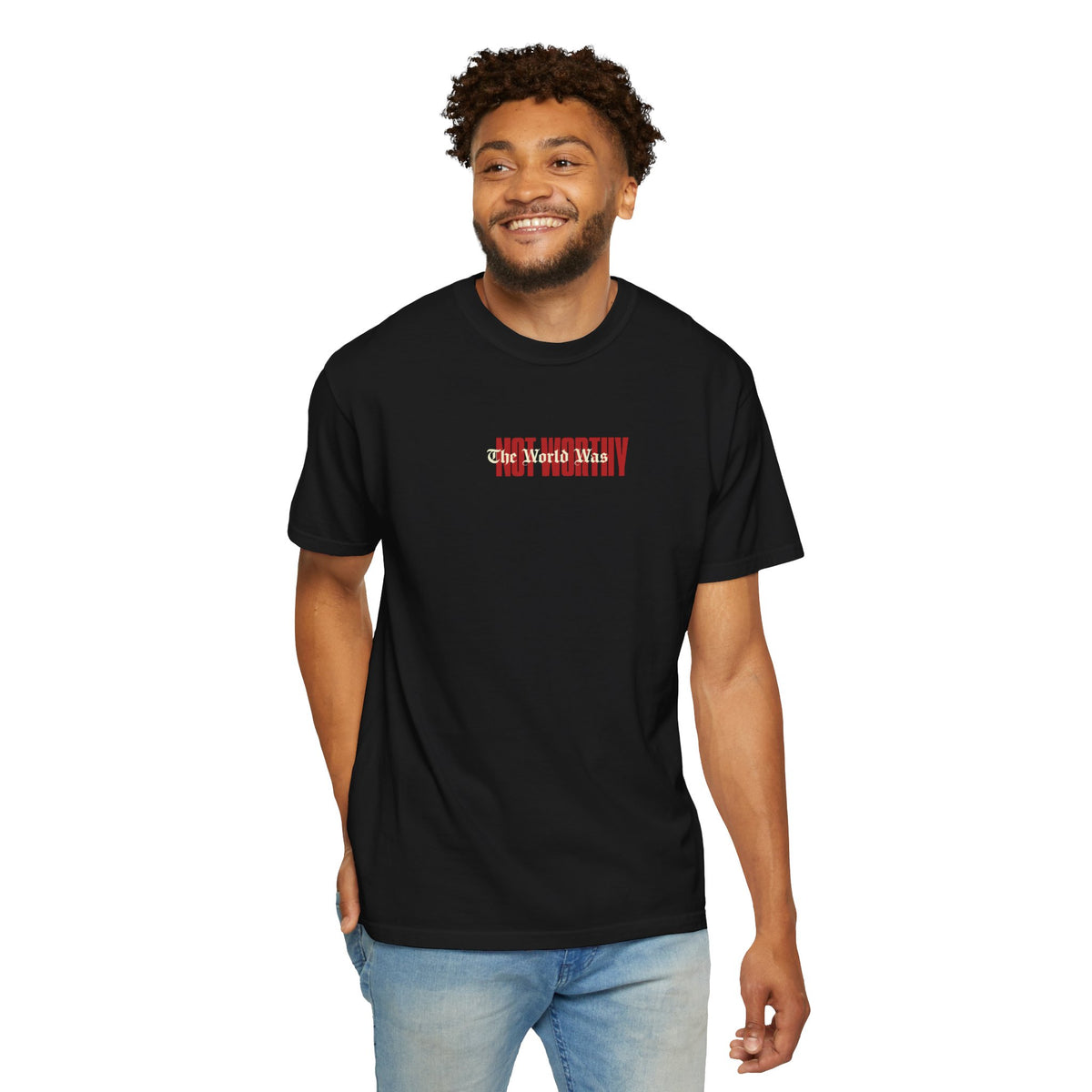Not Worthy Christian t-shirt by Consider The Ravens, alternate view